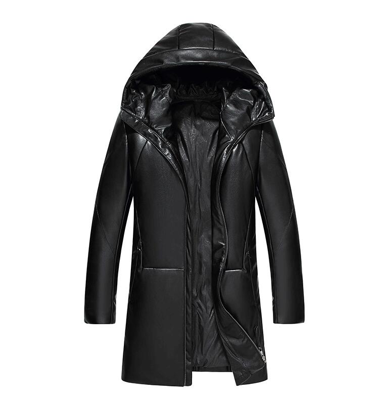 Long Down Coats Mens Winter Jackets Sheepskin Leather Jackets Hooded Fashion Down Parkas Thicken Warm Tops Waterproof Male Clothes, Black
Long Down Coats Mens Winter Jackets Sheepskin Leather Jackets Hooded Fashion Down Parkas Thicken Warm Tops Waterproof Male Clothes, Black