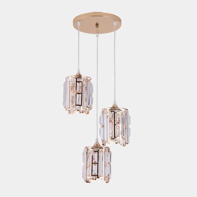 Cross border modern simple creative single head Pendant Lamps crystal chandelier round office bar dining table lighting lamp