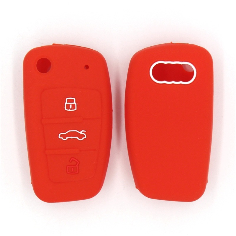 3 Button Silicone Car Remote Key Fob Shell Cover For Audi A1 S1 A3 S3 A4 A6 RS6 TT Q3 Q7
