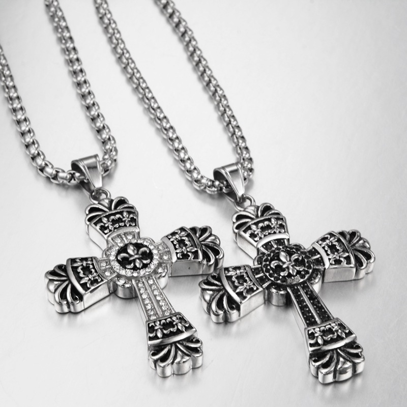 Hip Hop Personality Trend More Decorative Pattern Cross Pendant Necklaces Titanium Steel Necklace Hanging Ornaments For Men Wome
Hip Hop Personality Trend More Decorative Pattern Cross Pendant Necklaces Titanium Steel Necklace Hanging Ornaments For Men Wome