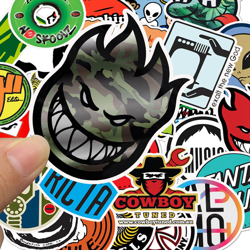 50pcs Fashion Car Stickers Graffiti Stickers Decal Sticker for Guitar Laptop Macbook Water Cup Luggage Fridge Skateboard Bicycle