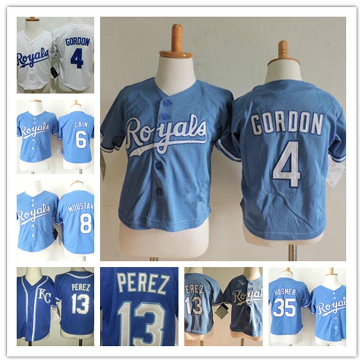 Toddler Alex Gordon Jersey Stitched #6 Lorenzo Cain #8 Moustakas #13 Salvador Perez #35 Eric Hosmer cool base baseball Jerseys 2T-4T, Blue;black
Toddler Alex Gordon Jersey Stitched #6 Lorenzo Cain #8 Moustakas #13 Salvador Perez #35 Eric Hosmer cool base baseball Jerseys 2T-4T, Blue;black
