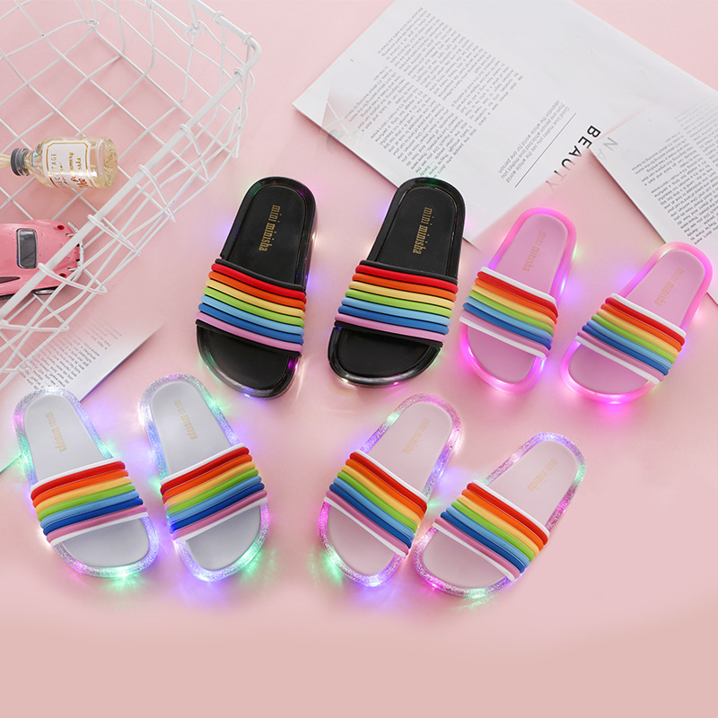 XMAS GIFT 1pairs/2pcs Children Led Flashing Rainbow Flip Flops Striped Toddler Girl Jelly Slippers Summer Kids Girls Luminous Slipper Shoes, Red
XMAS GIFT 1pairs/2pcs Children Led Flashing Rainbow Flip Flops Striped Toddler Girl Jelly Slippers Summer Kids Girls Luminous Slipper Shoes, Red
