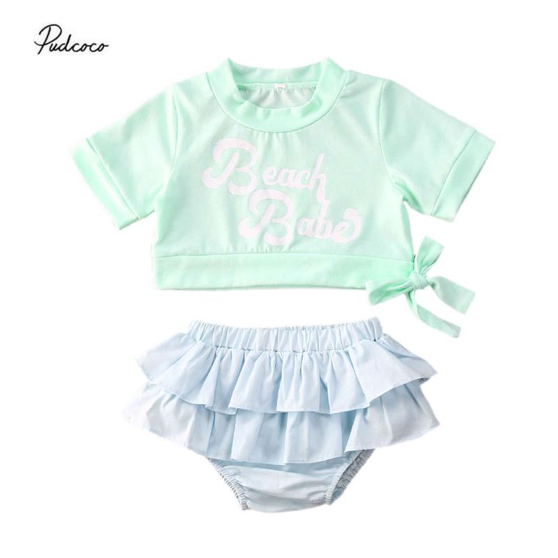 2020 Casual Summer Toddler Baby Girl Clothes Bow Letter Loose Green Crop Tops+ Ruffle Tutu Shorts Skirts 2pcs Newborn Infant Set, As pic
2020 Casual Summer Toddler Baby Girl Clothes Bow Letter Loose Green Crop Tops+ Ruffle Tutu Shorts Skirts 2pcs Newborn Infant Set, As pic