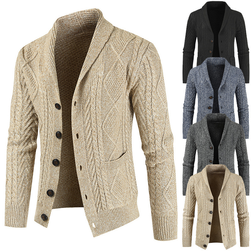 Winter New Men Sweater Cardigan Sweater Solid Color Hook Flower Knitted Fashion Sweater Men Loose Thick Designer Coat Men -3XL Size, Beige
Winter New Men Sweater Cardigan Sweater Solid Color Hook Flower Knitted Fashion Sweater Men Loose Thick Designer Coat Men -3XL Size, Beige