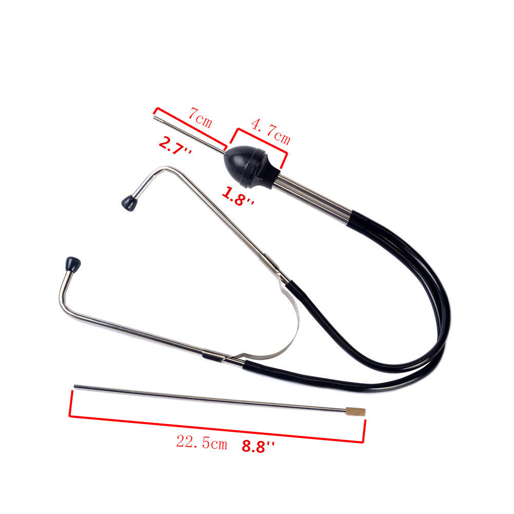 Car Engine Block Diagnostic Automotive Hearing Tools Anti-shocked Durable Chromed-steel Auto Engines Tester Diagnostics
