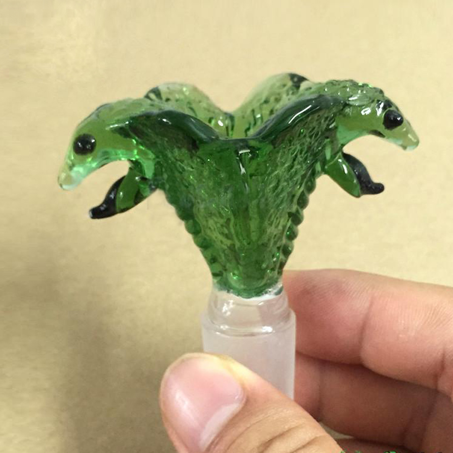 Green Transparent Clear Cobra Double Head Snakes Glass Bowl 14mm 18mm Male Joint Smoking Bowls For Glass Water Bongs Smoking Pipes
Green Transparent Clear Cobra Double Head Snakes Glass Bowl 14mm 18mm Male Joint Smoking Bowls For Glass Water Bongs Smoking Pipes