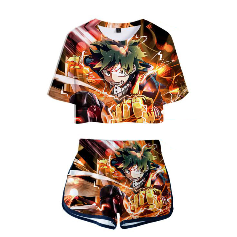 Anime My Hero Academia Women's Sets Short Sleeve Crop Top + Shorts Sweat Suits Women Tracksuits Two Piece Outfit Cosplay Costume, 001
Anime My Hero Academia Women's Sets Short Sleeve Crop Top + Shorts Sweat Suits Women Tracksuits Two Piece Outfit Cosplay Costume, 001