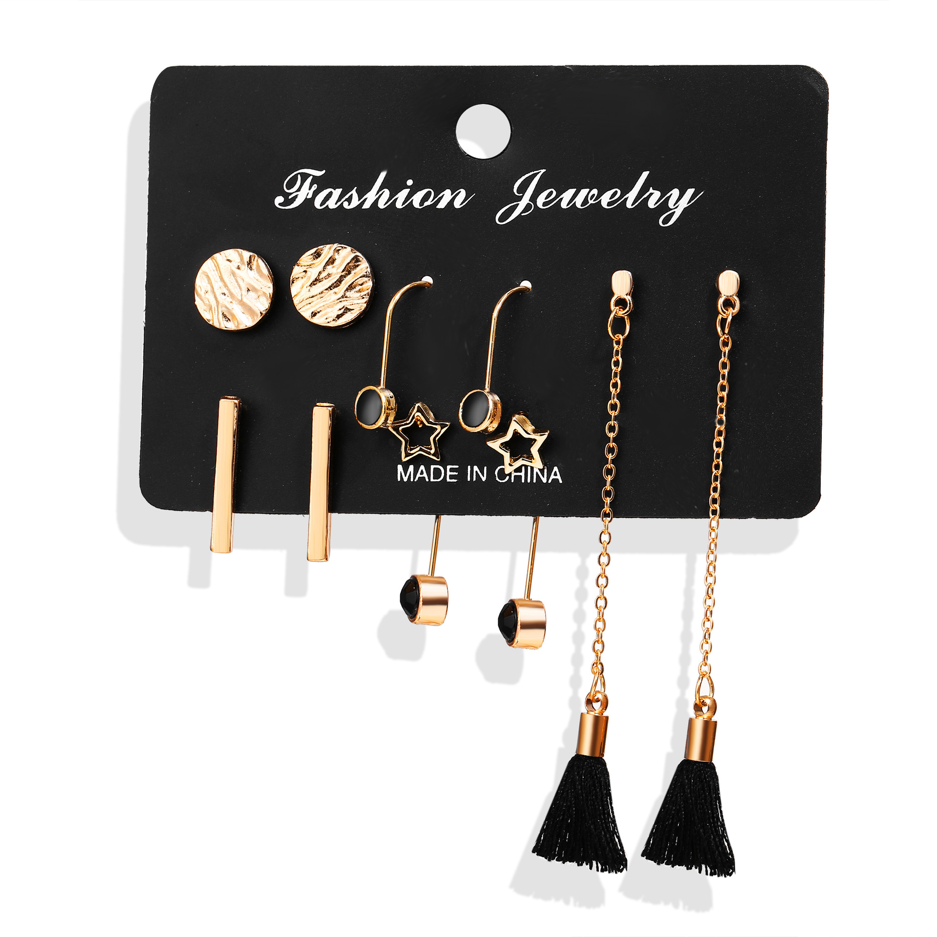 6-9pcs/set Tassel Acrylic Hoop Earrings For Women Bohemian Earrings Set Big Geometric Drop Earring 2021 Brincos Female DIY Fashion Jewelry