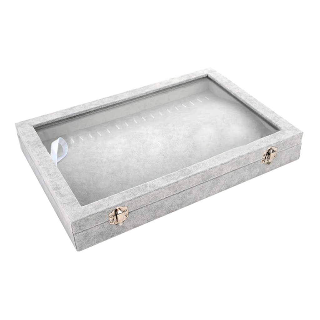 Clear Lid Velvet Jewelry Tray Transparent Jewelry Display Showcase Lockable Felt Jewelry Storage Organizer Charm Box Holder, Black;white
Clear Lid Velvet Jewelry Tray Transparent Jewelry Display Showcase Lockable Felt Jewelry Storage Organizer Charm Box Holder, Black;white