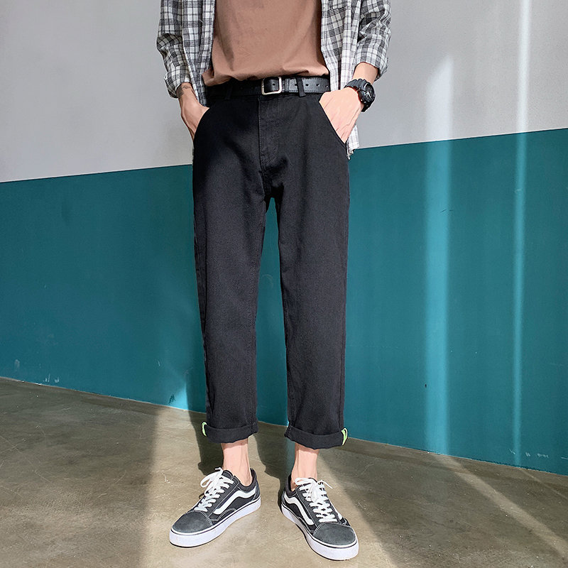 Spring autumn 2020 fashion Casual jeans Hong Kong style retro straight trousers simple men's young students trend denim pants, Black
Spring autumn 2020 fashion Casual jeans Hong Kong style retro straight trousers simple men's young students trend denim pants, Black