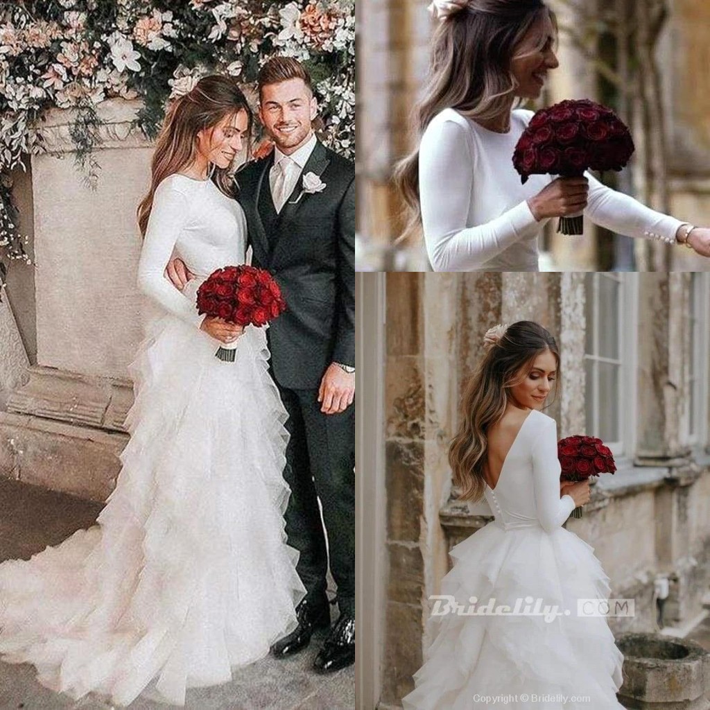 2020 Elegant Organza A Line Wedding Dress Long Sleeves Layered Ruffles Backless Bridal Gowns Long Train Country Wedding Gowns BC3134, Same as image
2020 Elegant Organza A Line Wedding Dress Long Sleeves Layered Ruffles Backless Bridal Gowns Long Train Country Wedding Gowns BC3134, Same as image