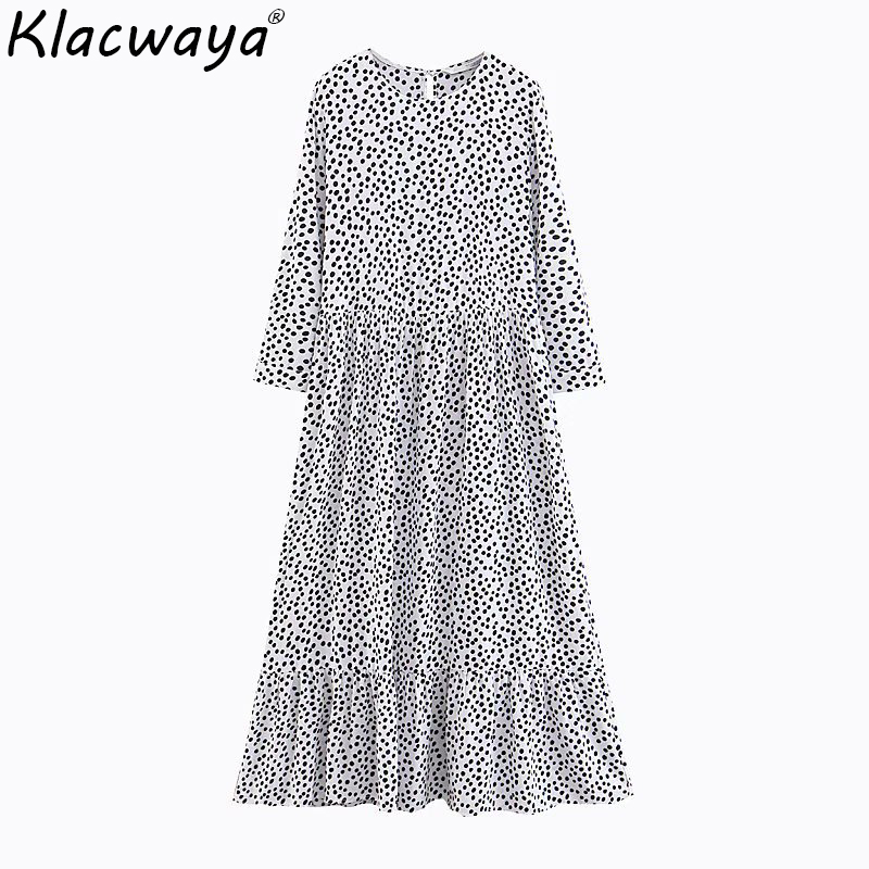 2019 Autumn Beach Women Maxi Dress Vintage Polka Dots Ladies Elegant Long Dresses Girls High Waist Long Dress Vestidos feminine, White
2019 Autumn Beach Women Maxi Dress Vintage Polka Dots Ladies Elegant Long Dresses Girls High Waist Long Dress Vestidos feminine, White