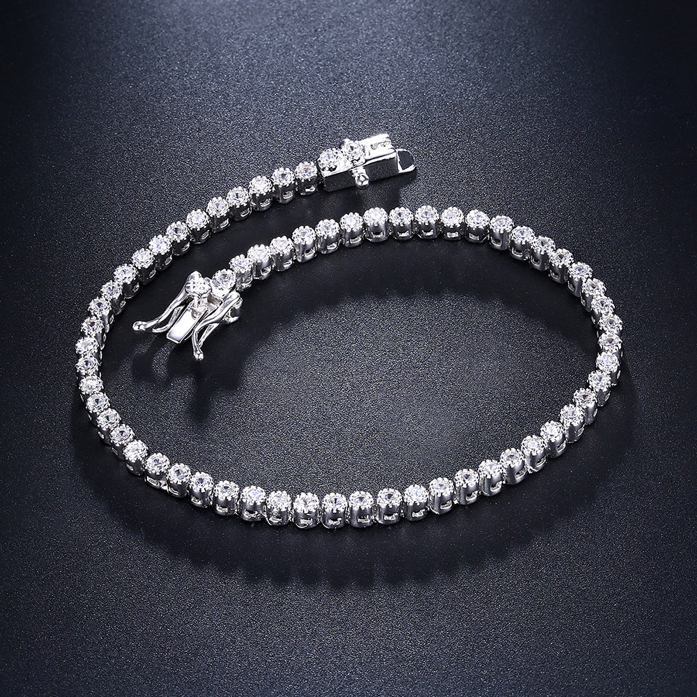 Elegant Pure 925 silver 17.5 cm Tennis bracelets Jewelry 2mm Round crystal jewellery Luxury Eternal Sterling Silver Bracelet
Elegant Pure 925 silver 17.5 cm Tennis bracelets Jewelry 2mm Round crystal jewellery Luxury Eternal Sterling Silver Bracelet