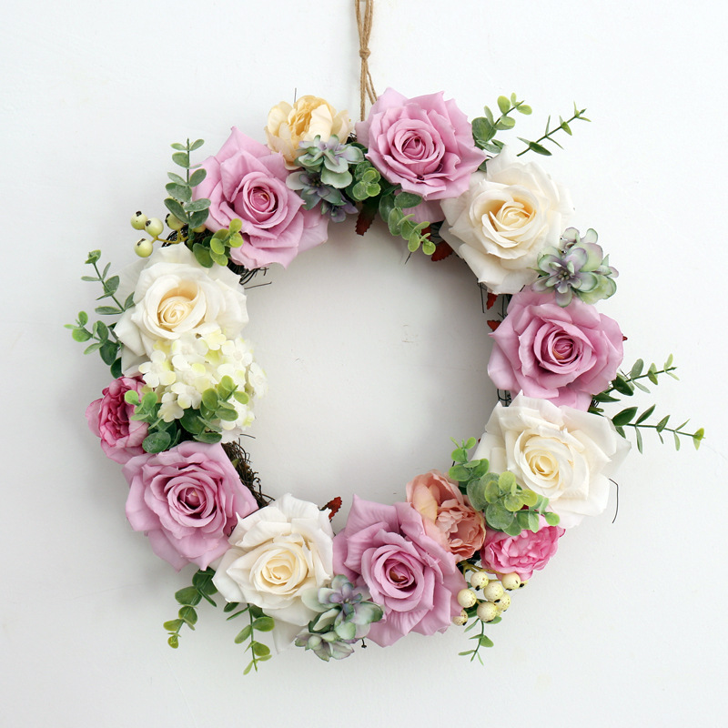 Artificial Simulation Flowers Wedding Decoration Christmas Wreath Door Decoration Rose Flower Wreath Home Party Decor
Artificial Simulation Flowers Wedding Decoration Christmas Wreath Door Decoration Rose Flower Wreath Home Party Decor