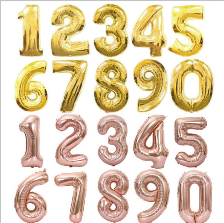 32 inch Gold Silver Number Foil Balloons Birthday Party Decorations Rose gold Wedding Balloon Party decor Supplies
32 inch Gold Silver Number Foil Balloons Birthday Party Decorations Rose gold Wedding Balloon Party decor Supplies
