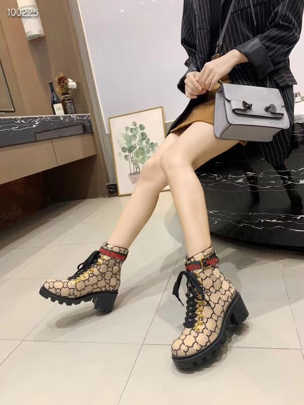 Stivaletti Della Caviglia Di Lana Beige / Stivali Di Ebano Legger Stivaletti Con Tacco Con Lacci Con Lacci Con Occhielli Tonica Oro Australia Donne-image