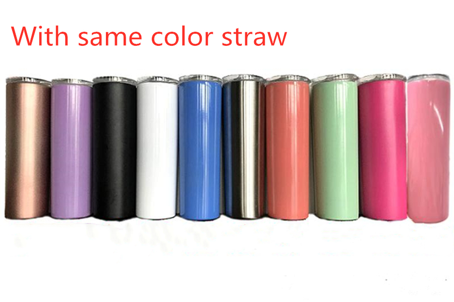 20oz Skinny Tumbler 10 Colors Double Wall Stainless Steel Travel Mug for Wine Water Drinks with staw and splash proof lid, Customize
20oz Skinny Tumbler 10 Colors Double Wall Stainless Steel Travel Mug for Wine Water Drinks with staw and splash proof lid, Customize
