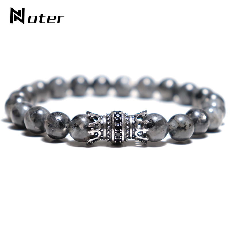 Noter Men's Stone Bracelet Natural Obsidian Beaded Braslet Zirconia Crown Brazalete For Hombre Accessories Pulseira Gift
Noter Men's Stone Bracelet Natural Obsidian Beaded Braslet Zirconia Crown Brazalete For Hombre Accessories Pulseira Gift