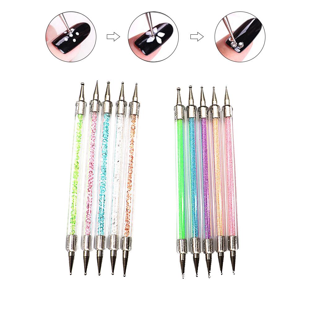 5Pcs UV Gel Painting Nail Art Dotting Pen Acrylic Handle Rhinestone Crystal 2 Way Brush Salon Decoration Manicure Tools Kit
5Pcs UV Gel Painting Nail Art Dotting Pen Acrylic Handle Rhinestone Crystal 2 Way Brush Salon Decoration Manicure Tools Kit
