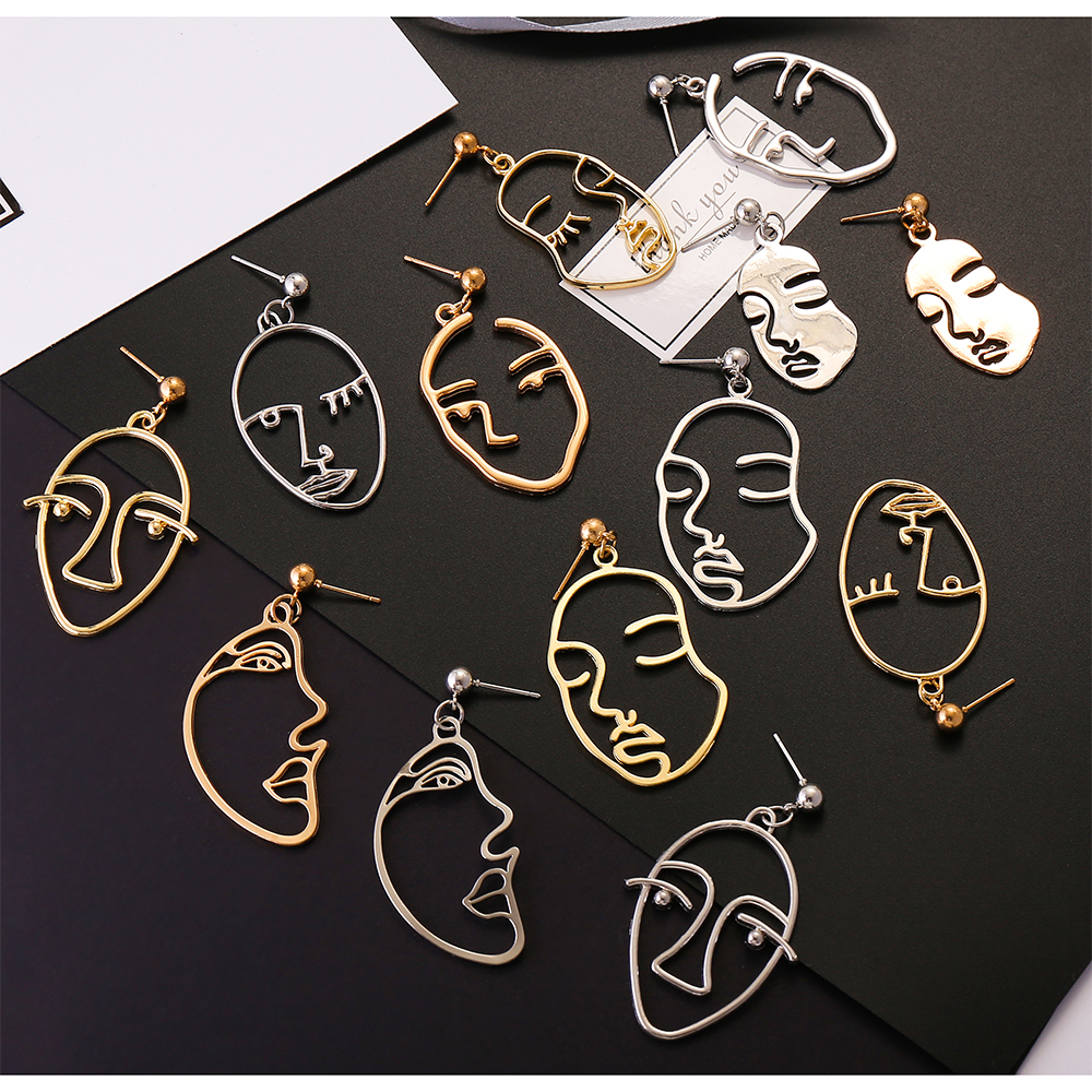 Girls Multiple Face Earrings Retro Metal Alloy Fashion Abstract Hollow Out Dangle Earrings For Women New Statement
Girls Multiple Face Earrings Retro Metal Alloy Fashion Abstract Hollow Out Dangle Earrings For Women New Statement