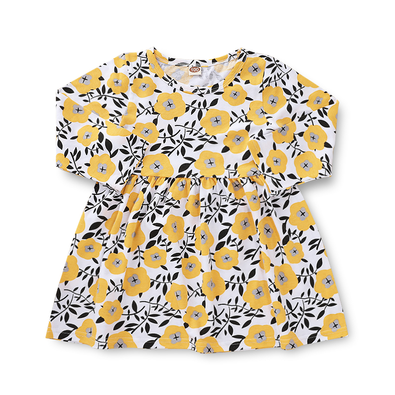 Girls 100% Cotton Floral Print Long Sleeve Dress Children Summer Spring Skirt ZHT 378, As picture
Girls 100% Cotton Floral Print Long Sleeve Dress Children Summer Spring Skirt ZHT 378, As picture