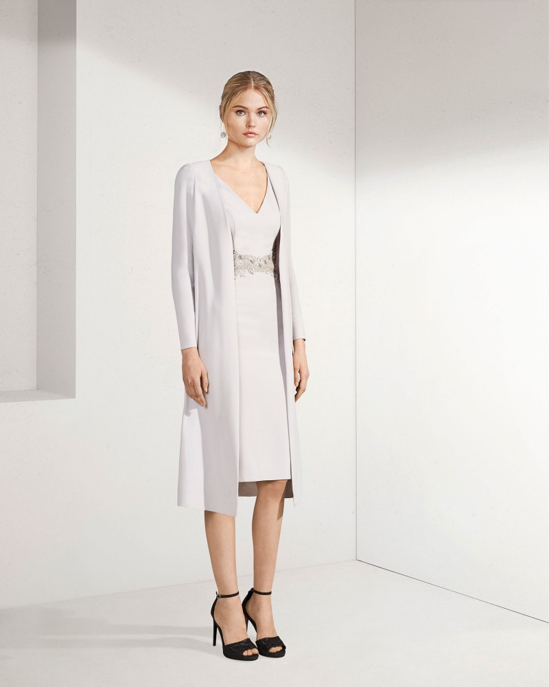 2019 Chic Mother Of The Bride Dresses With Jacket Cap Sleeves Wedding Guest Dress Knee Length V Neck Elegant Evening Gowns Lace Beaded