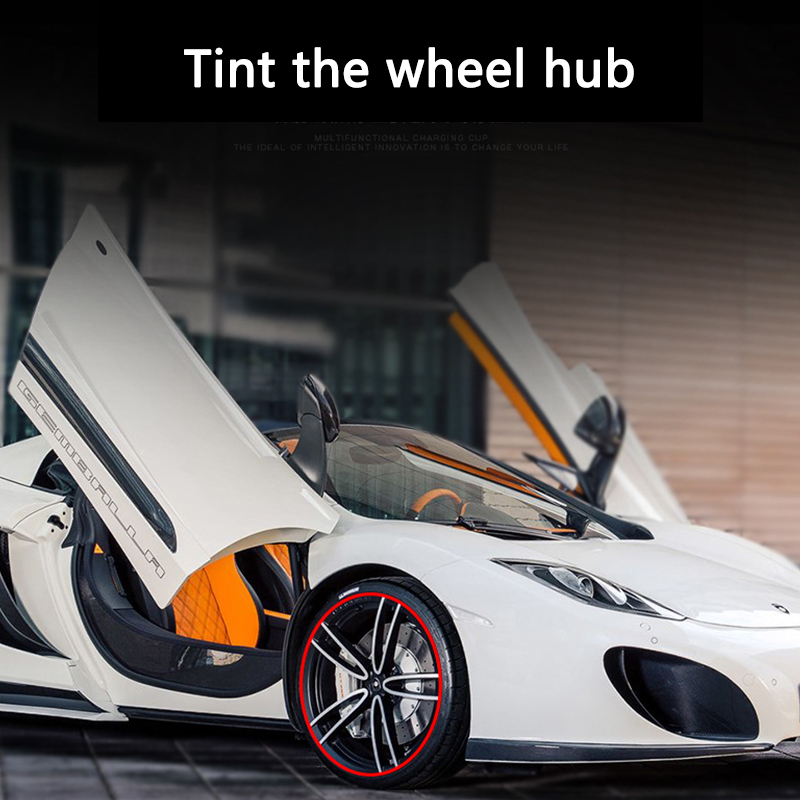 8M/lot Car Wheel Hub Rim Sticker Chrome Wheel Decoration Auto Tire Rims Plated Strip Car-styling Exterior Accessories
