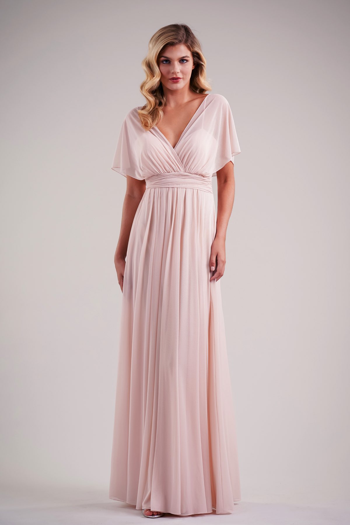 New Fashion Jasmine Bridesmaid Dresses Chiffon V Neck Ankle Length Plus Size Maid Of Honor Gowns Wedding Guests Robes