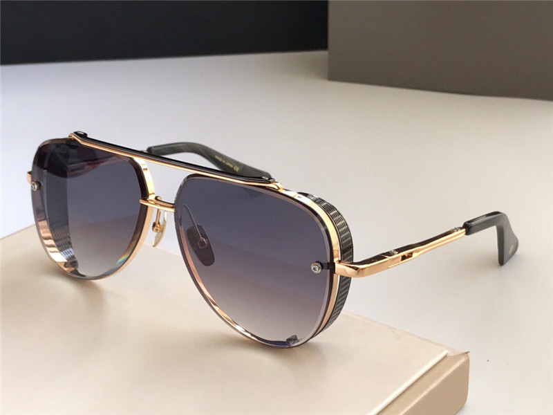 

New popular sunglasses limited edition eight men design K gold retro pilots frame crystal cutting lens top quality