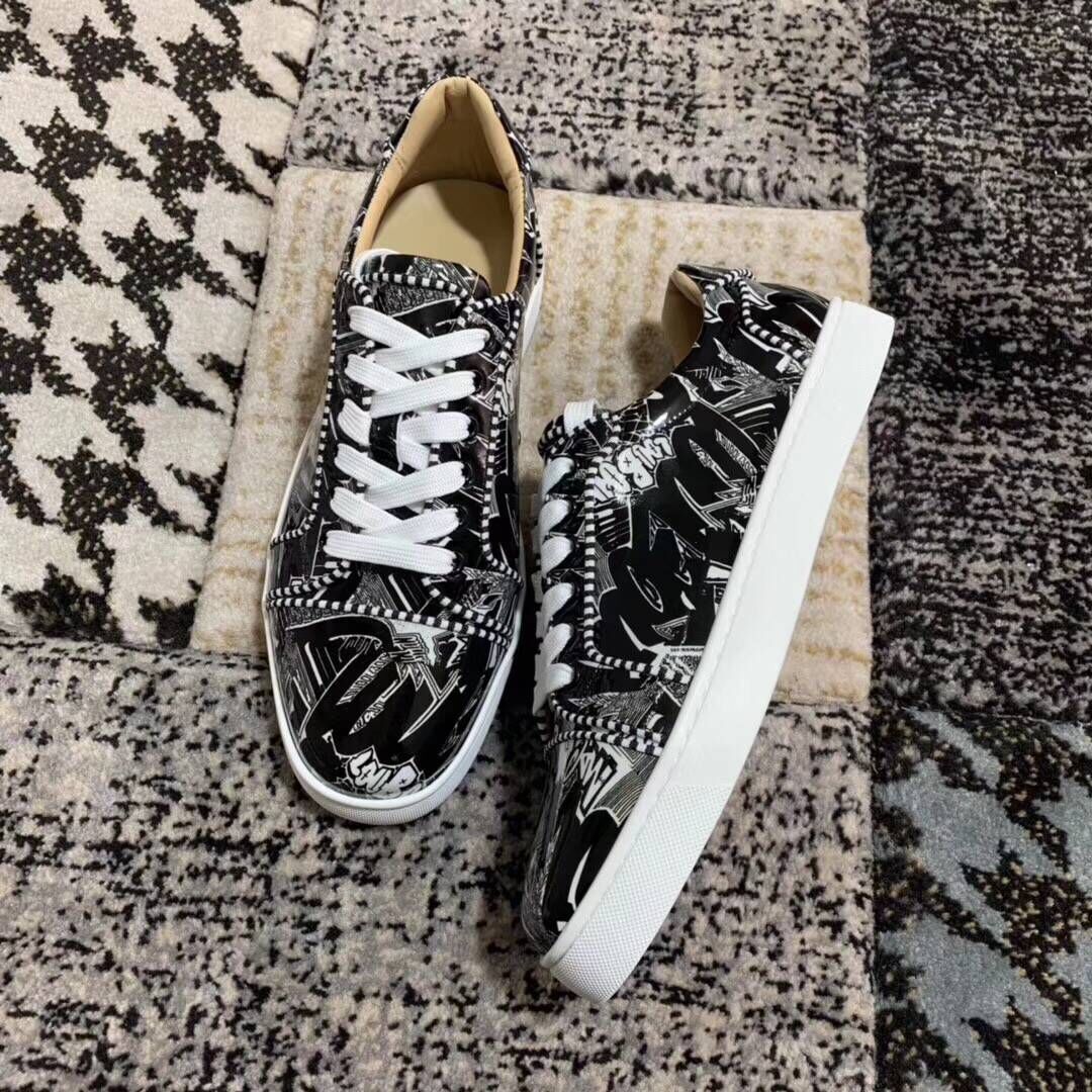 Luxury high quality white & black graffiti sneakers red bottom shoes outdoor Fashion junior men's dress party EUR35-47
Luxury high quality white & black graffiti sneakers red bottom shoes outdoor Fashion junior men's dress party EUR35-47