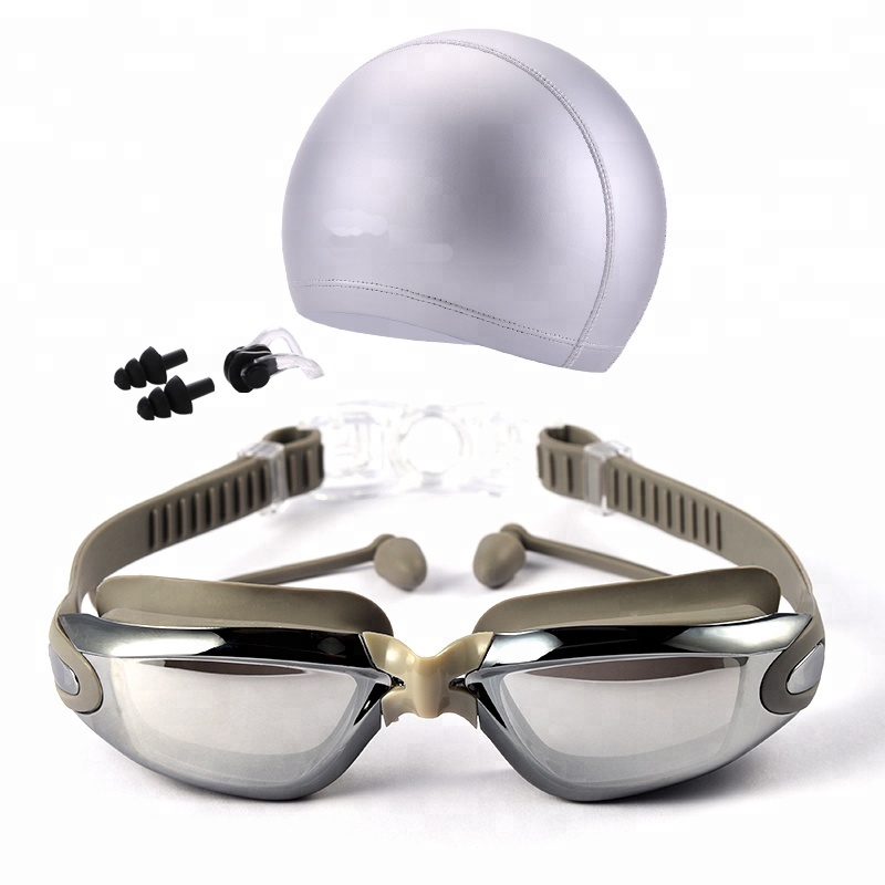 Goggles Swimming Goggles Women Men Waterproof anti-fog UV Protection Surfing Swimming Goggles Professional Swim Glasses Swim Caps Earplugs Nose Clip