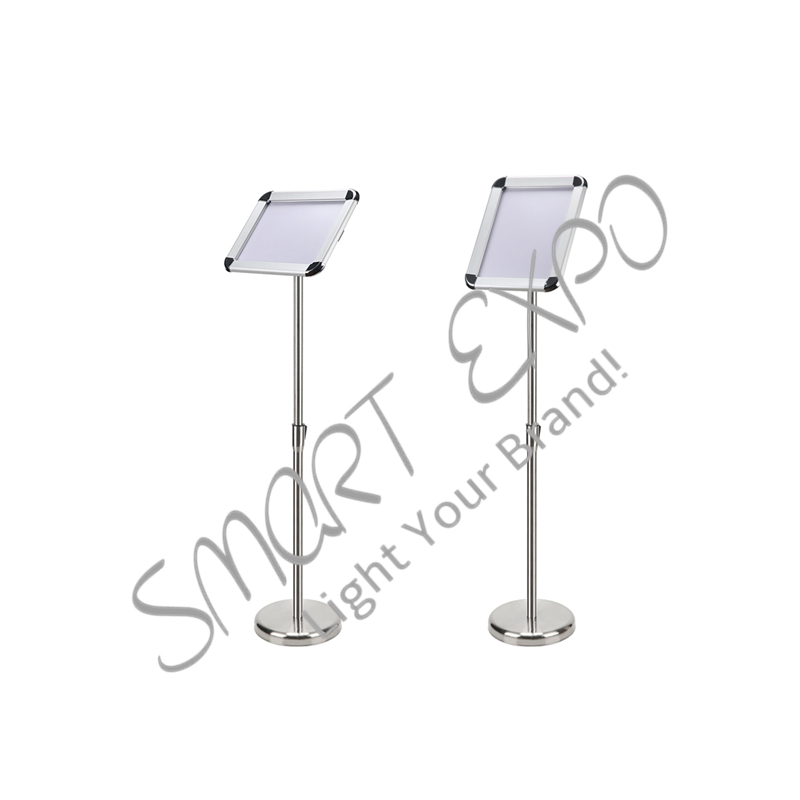 Snap Frame Poster Stand Adjustable Poster Stand Picture Holder Telescope Pole Stand with Chromed Steel Base Round or Mitered Edge Corner
Snap Frame Poster Stand Adjustable Poster Stand Picture Holder Telescope Pole Stand with Chromed Steel Base Round or Mitered Edge Corner