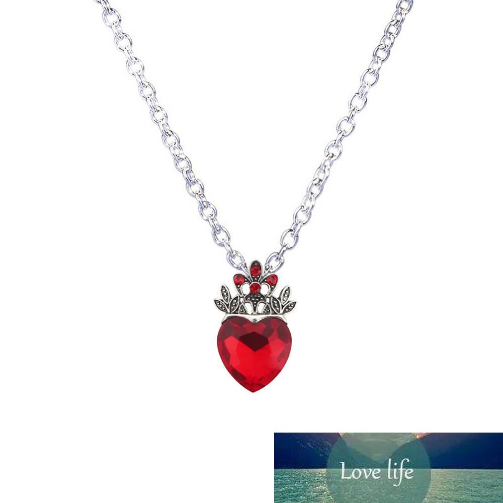 Wholesale-Christmas Evie Necklace Descendants Red Heart Crown Necklace Queen of Hearts Costume Fan Jewelry Pre Teen Gift for Her
Wholesale-Christmas Evie Necklace Descendants Red Heart Crown Necklace Queen of Hearts Costume Fan Jewelry Pre Teen Gift for Her