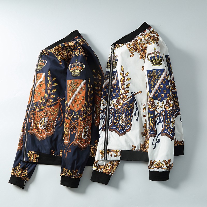 2019 new winter men's jacket youth trends in Europe and America crown floral print baseball thin coat collar men, No.1
2019 new winter men's jacket youth trends in Europe and America crown floral print baseball thin coat collar men, No.1