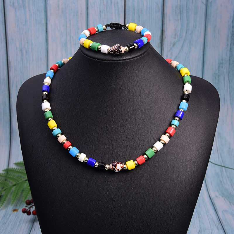 Earrings & Necklace MOON GIRL Colorful Handmade Choker For Women Shell Beades Boho Pulseras Femme Chic Bracelet Jewelry Set Drop, As pic
Earrings & Necklace MOON GIRL Colorful Handmade Choker For Women Shell Beades Boho Pulseras Femme Chic Bracelet Jewelry Set Drop, As pic