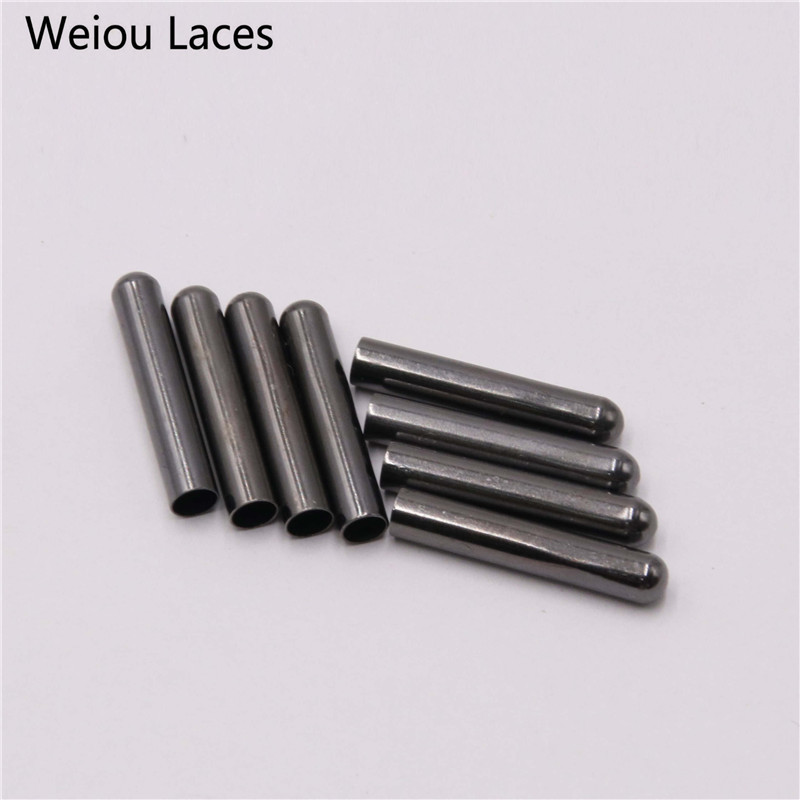 Weiou New Women Men Shoe Lace Tips Replacement Head For Shoestrings Bullet Aglets Round Accessories DIY Shoelaces
