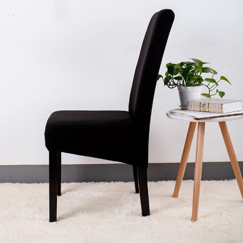 Solid Printing Flexible Elastic Anti-dirty Big Chair Cover Banquet Hotel Dining Home Decoration Chair Slipcover Large Size XL