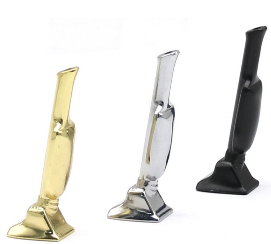 Metal Trophy Smoking Pipe Tobacco Hand cigarette Filter Herbal Pipes HOOVER SNUFF SNORTER For Hookahs Glass Water Bong Bubblers