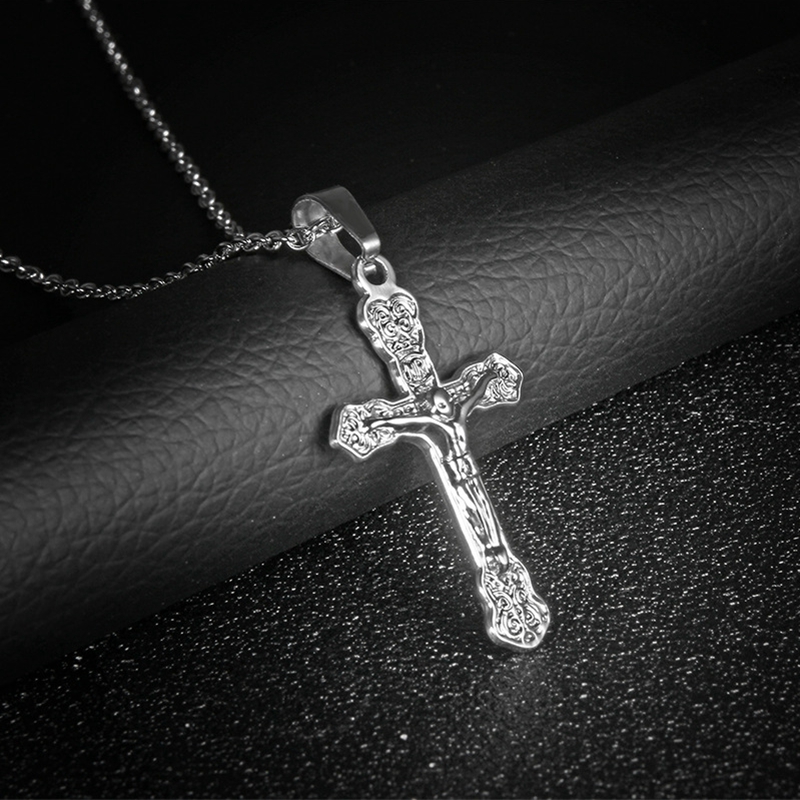 Pendant Necklaces The Testament Gospel Jesus On Cross Jewelry Titanium Steel Necklace Christianity Retro Religious Belief Chain LP1176
Pendant Necklaces The Testament Gospel Jesus On Cross Jewelry Titanium Steel Necklace Christianity Retro Religious Belief Chain LP1176
