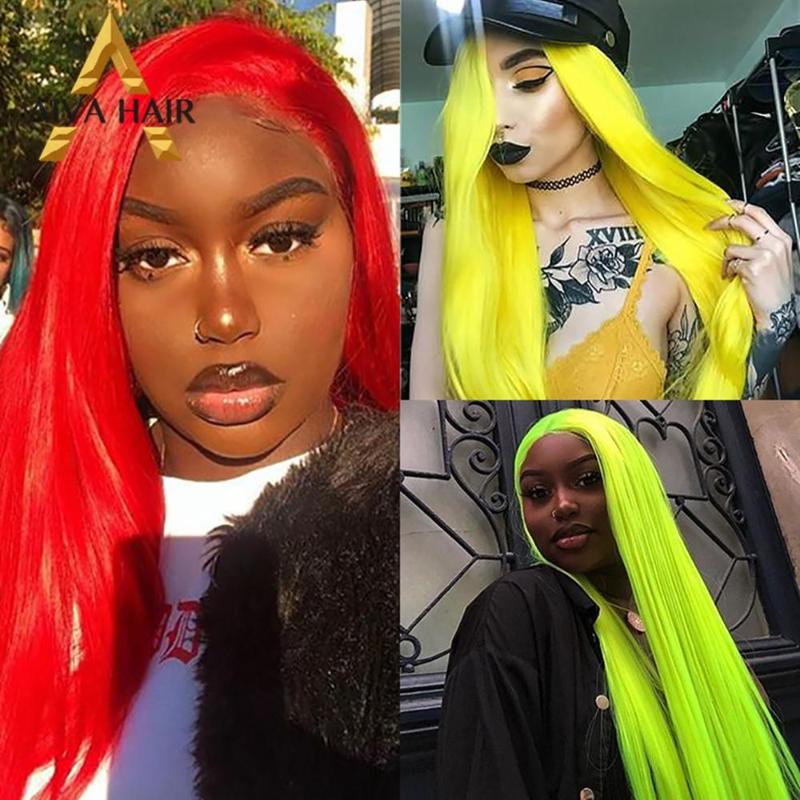 Aiva Hair Long Straight Cosplay Yellow Wig Heat Resistant Green Synthetic Lace Front Wig Glueless Red Wigs For Black Women, Green color
Aiva Hair Long Straight Cosplay Yellow Wig Heat Resistant Green Synthetic Lace Front Wig Glueless Red Wigs For Black Women, Green color