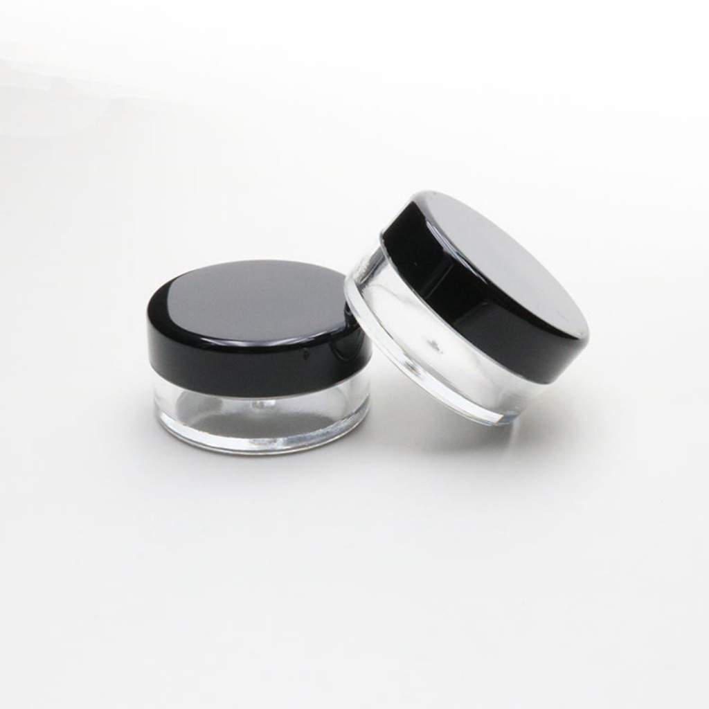 5G/5ML High Quality Clear Plastic Cosmetic Container Jars With Black Lids Cosmetic Cream Pot Makeup Eye Shadow Nails Powder Jewelry Bottle
