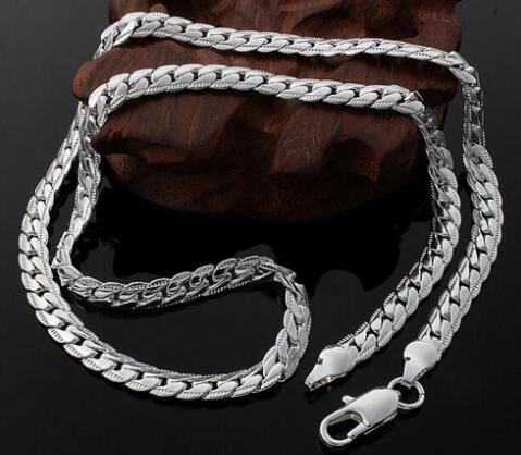 5mm 925 Silver Snake Bone Chain Necklace Fashion Chains Men Women Jewelry Necklace DIY accessories 20 22 24 26 28 30Inch GB1288