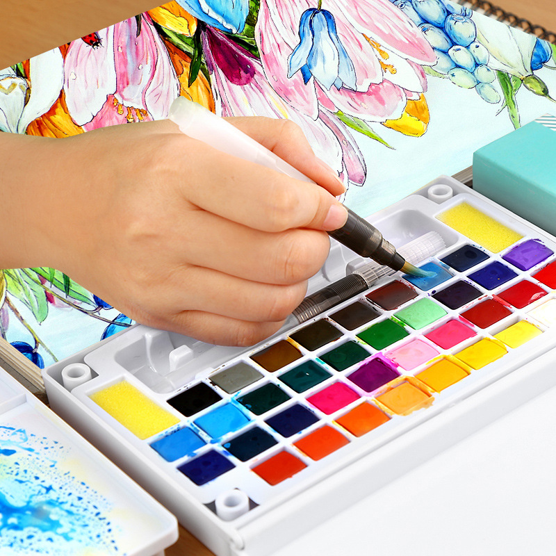 18/24/36/48 Superior Solid Watercolor Paint Set With Brush Pen Foldable Travel Water Color Pigment For Draw Art Supplies 03111
18/24/36/48 Superior Solid Watercolor Paint Set With Brush Pen Foldable Travel Water Color Pigment For Draw Art Supplies 03111
