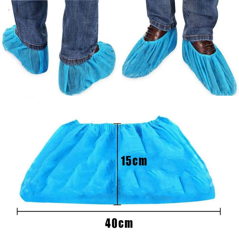 Protective Clothing 200pcs Disposable Shoe Cover Dustproof Non-slip Safety Shoes Suit Thick Cleaning Overshoes