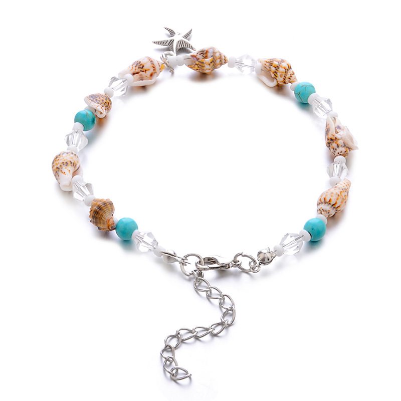 Handmade Starfish Conch Anklet Pearl Beach Women Sexy Romantic Bohemian Anklet Bracelet