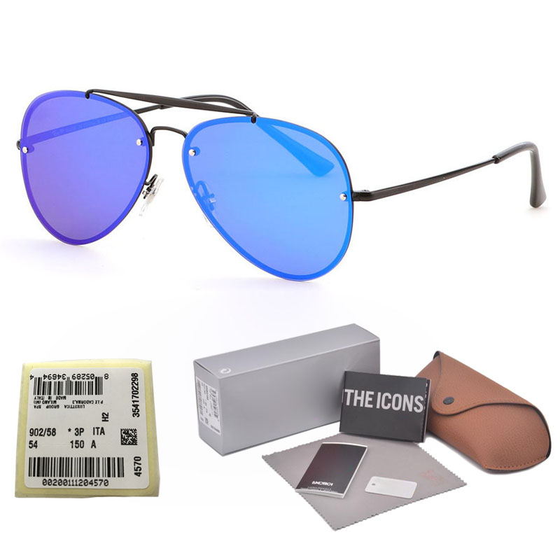 New Blaze Mirror Rivets Sunglasses Men Women Brand Design Metal frame uv400 lens Sun Glasses Traveller Oculos De Sol with cases and label, White;black
New Blaze Mirror Rivets Sunglasses Men Women Brand Design Metal frame uv400 lens Sun Glasses Traveller Oculos De Sol with cases and label, White;black