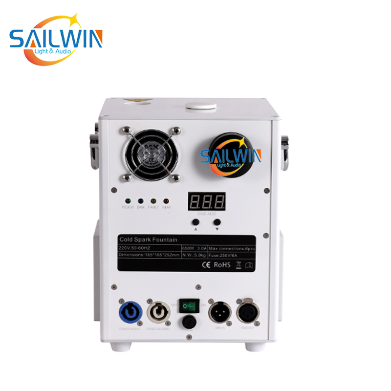 White Case Stage Light 650W MINI DMX Remote Control Spark Cold Machine Sparkular Fireworks Machine For DJ Wedding Party 3-5M
White Case Stage Light 650W MINI DMX Remote Control Spark Cold Machine Sparkular Fireworks Machine For DJ Wedding Party 3-5M