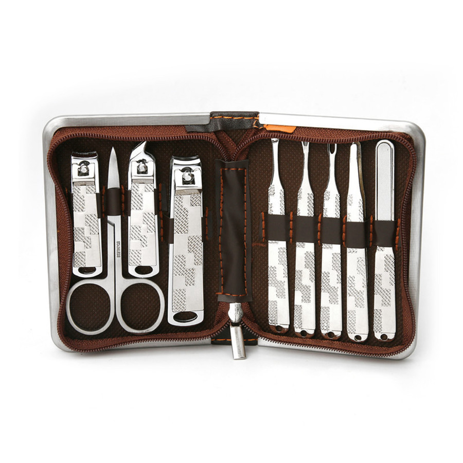 9pcs Nail Care Tools Manicure Sets Nail Clippers Nail Scissors Tweezer Manicure Pedicure Set Travel Grooming Kit Set De Manicura De Unas Nagel-Manikur