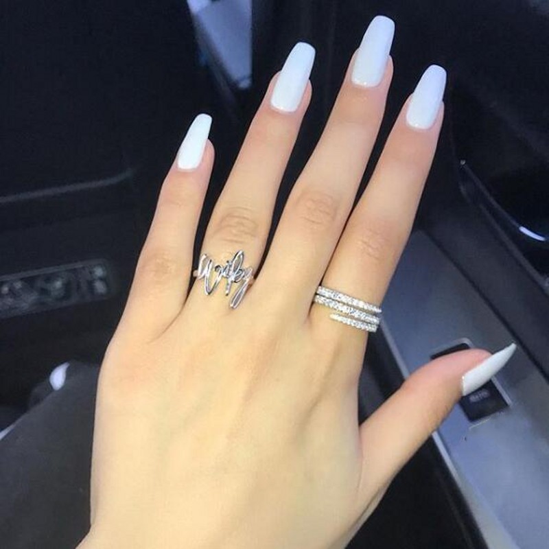 Size 5-10 Unique Simple Fashion Jewelry Real 925 Sterling Silver Pave White Sapphire CZ Diamond Gemstones Women Wedding Band Ring For Lover